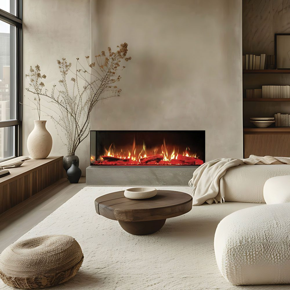 SOLAS FORTY8 Modern Electric Fireplace Slim-Line Built-In