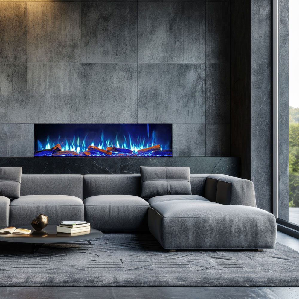 SOLAS SIXTY0 Electric Slim-Line Built-In Fireplace
